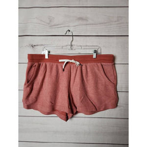 Avia Womens Lounge Sweatshorts Pink Fleece Pockets‎ Drawstring Soft Casual XXL